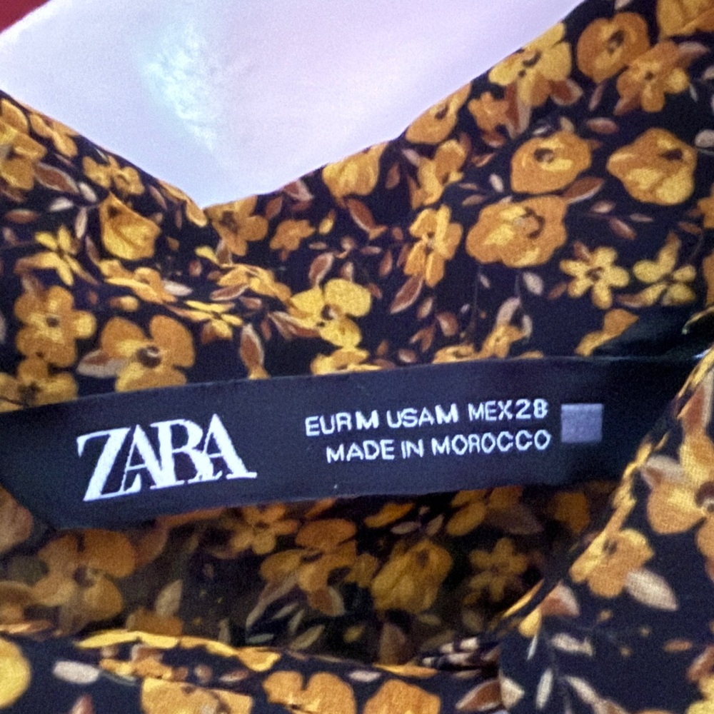 Zara Black and Yellow Floral Shirt - Picture 8 of 8